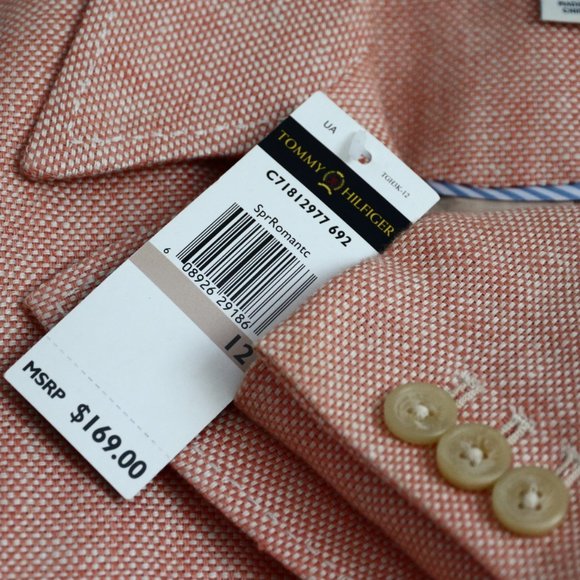 Tommy Hilfiger Linen Suit Jacket Blazer 12 New - Picture 2 of 8